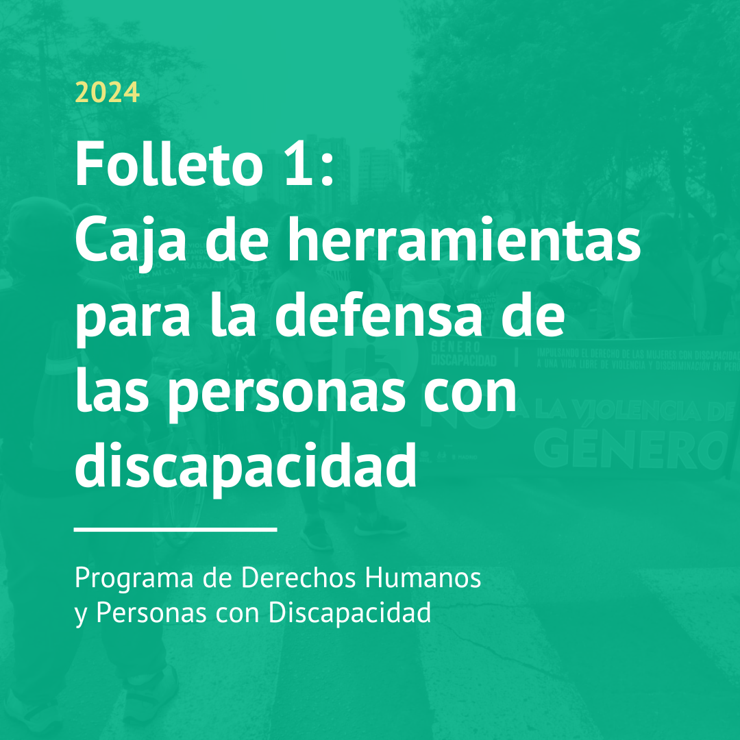 Folleto No 1 Caja de herramientas para la defensa de las personas con discapacidad (2024)