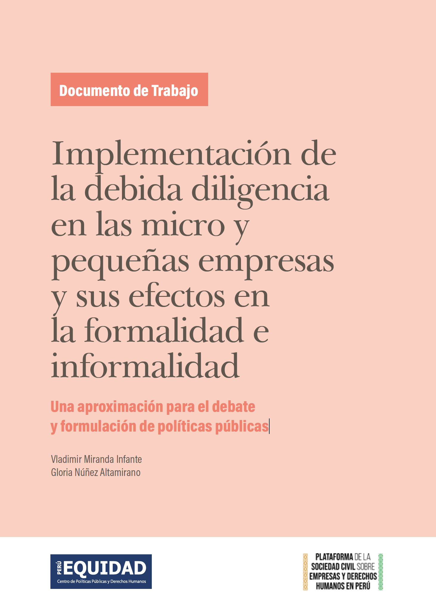 Implementación de la debida diligencia en las micro y pequeñas empresas y sus efectos en la formalidad e informalidad